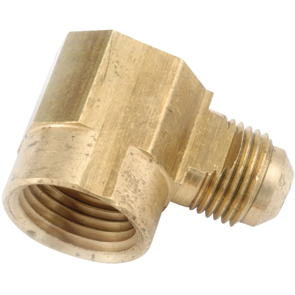 High-End Anderson Metals 3 8 In. x 3 8 In. Female 90 Deg. Flare Brass Elbow 1 4 Bend Smooth