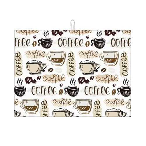 Verified Coffee Dish Drying Mat 18 x 24 Inch First-Class