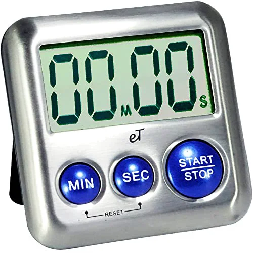 Artisan Elegant Digital Kitchen Timer Stainless Steel Stylish