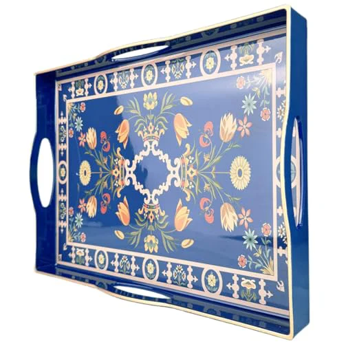 Verified Boho Blue Decorative Tray Reliable