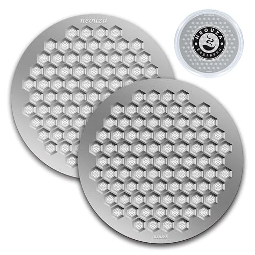 Efficient V4 Espresso Puck Screen 0.8mm Thickness Honeycomb Mesh Double Layer Black Protective Coating for Coffee Portafilter Basket Minimalist