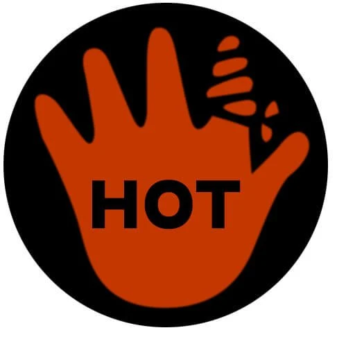 High-Grade Hot Hand Indicator High Temperature Surface Label Color Changing Sticker Above 122F 10 Count Selected