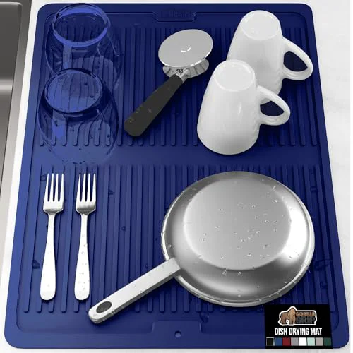 High-Grade Patented BPA Silicone Dish Drying Mat Green