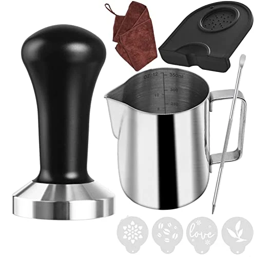 Fast 51 mm Coffee Tamper Set Coffee Press for Portafilter Machine Espresso Tamper with Tamper Mat Luxury