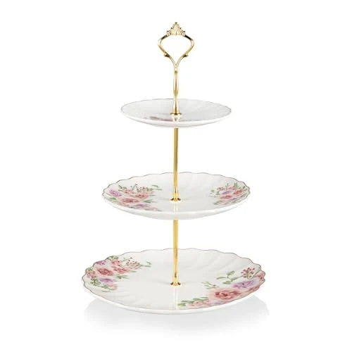 Elegant Sweejar 3 Tier Ceramic Cake Stand Wedding Sustainable
