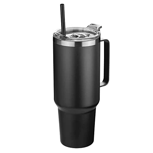 Crafted 40 oz Stainless Steel Tumbler with Handle Outstanding