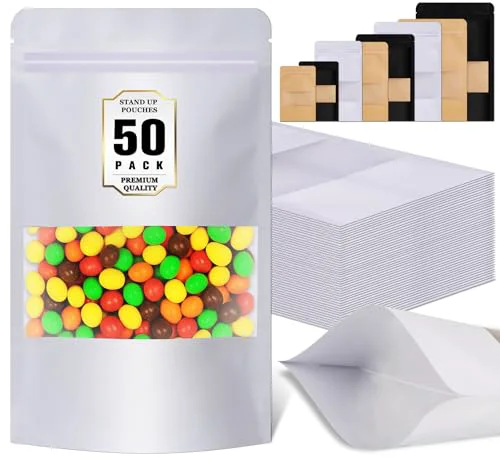 Secure 50 Pack Resealable Treat Bags Fashionable