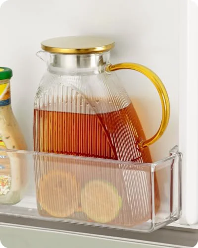 Expertly Made Water Pitcher Glass Jug With Lid and Spout Advanced