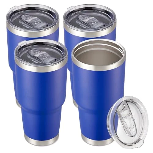 Consistent 30 oz Tumbler with Lid Stainless Steel Tumblers Bulk 4 Count Exceptional