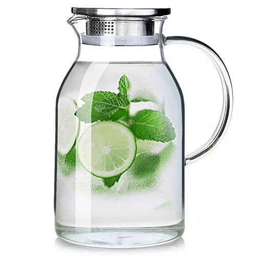 Genuine 88OZ Glass Pitcher with Lid and Spout Trusted