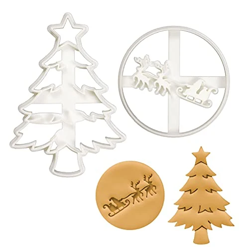 High-End Set of 2 Christmas cookie cutters Elite