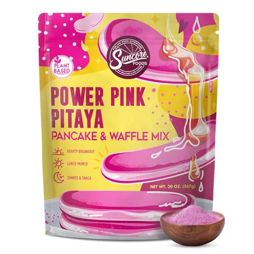 Healthy Power Pink Pitaya Pancake Waffle Mix 20oz 20 Ounce Next-Generation