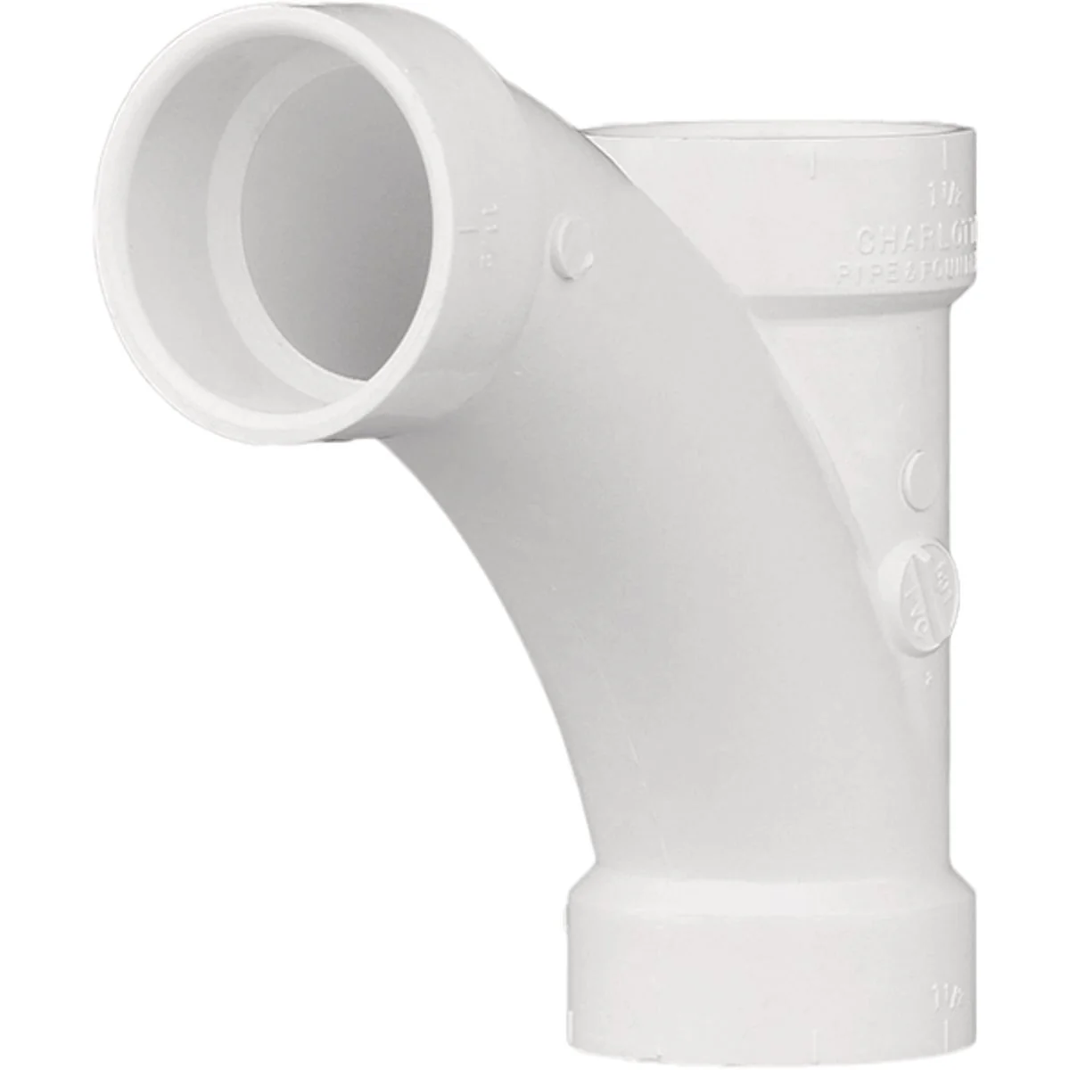 Certified Charlotte Pipe 2 In. Tee-Wye DWV PVC Tee Optimized