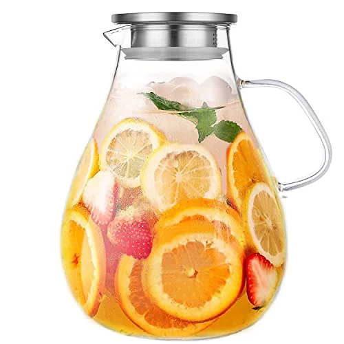 Dependable Glass Pitcher with Lid Stylish