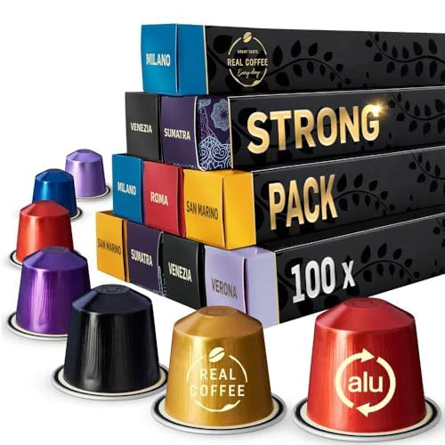 Top-Quality Strong Espresso Variety Pack for Nespresso Line Machines 100 Count Natural