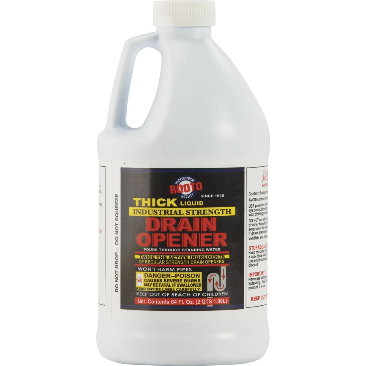 Powerful Rooto 64 Oz. Industrial Strength Drain Opener Functional