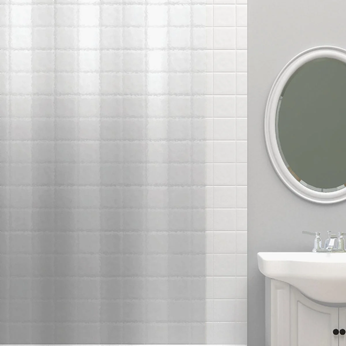 Carefully Designed Zenith Zenna Home 70 In. x 72 In. Clear Medium Weight PEVA Shower Curtain Liner Eco-Friendly