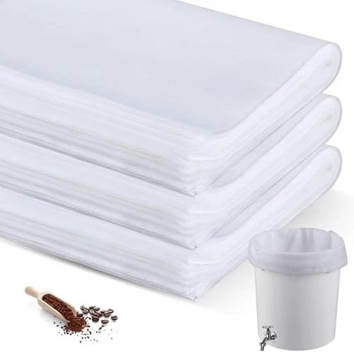 Next-Generation 50 Pcs 20 x 20 Commercial Home Cold Brew Coffee Filter Bags with Drawstring 50 Count Original Design