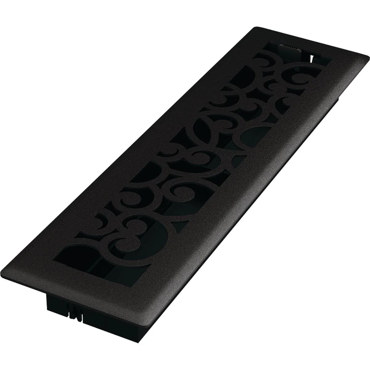 Lightweight Imperial Wonderland 2-1 4 In. x 12 In. Black Iron Steel Floor Register Verified