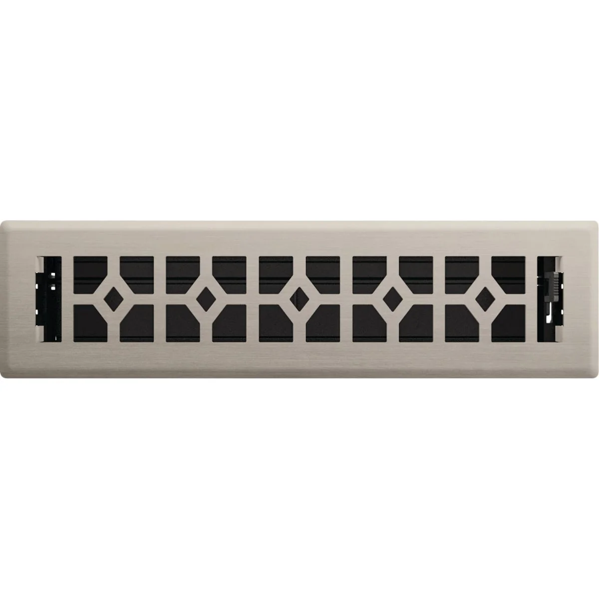 Verified Imperial Templar 2-1 2 In. x 12 In. Brushed Nickel Steel Floor Register Top-Quality