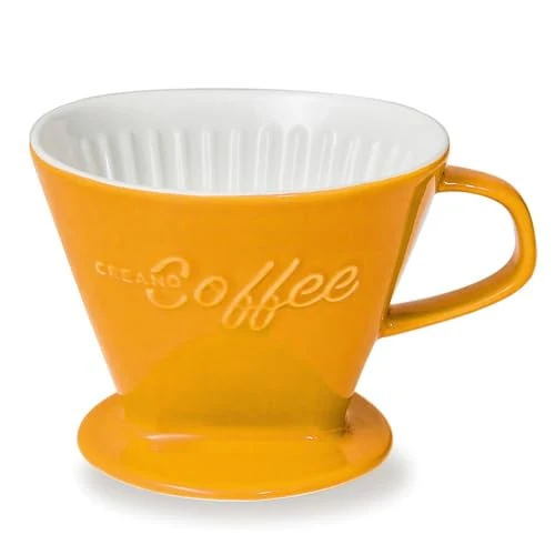 Advanced XXL Porcelain Coffee Dripper Saffron Optimized