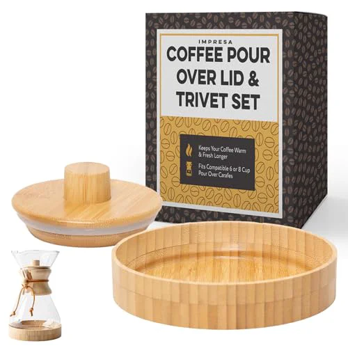 Original Coffee Pot Cover Wooden Trivet Set Compatible with Chemex High-Quality