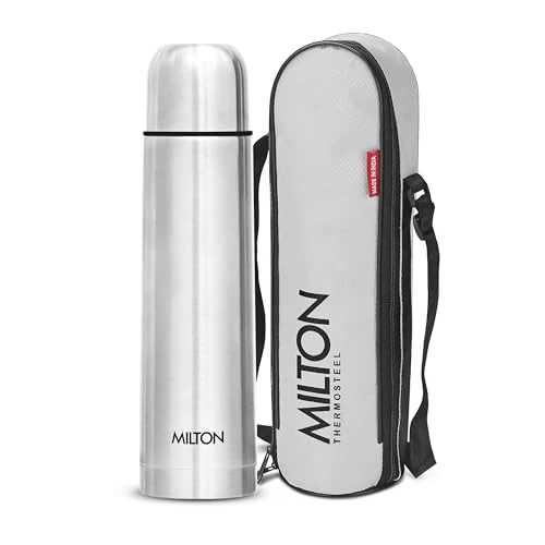 Powerful Flask 34 oz Insulated Water Bottle with Cover Organic