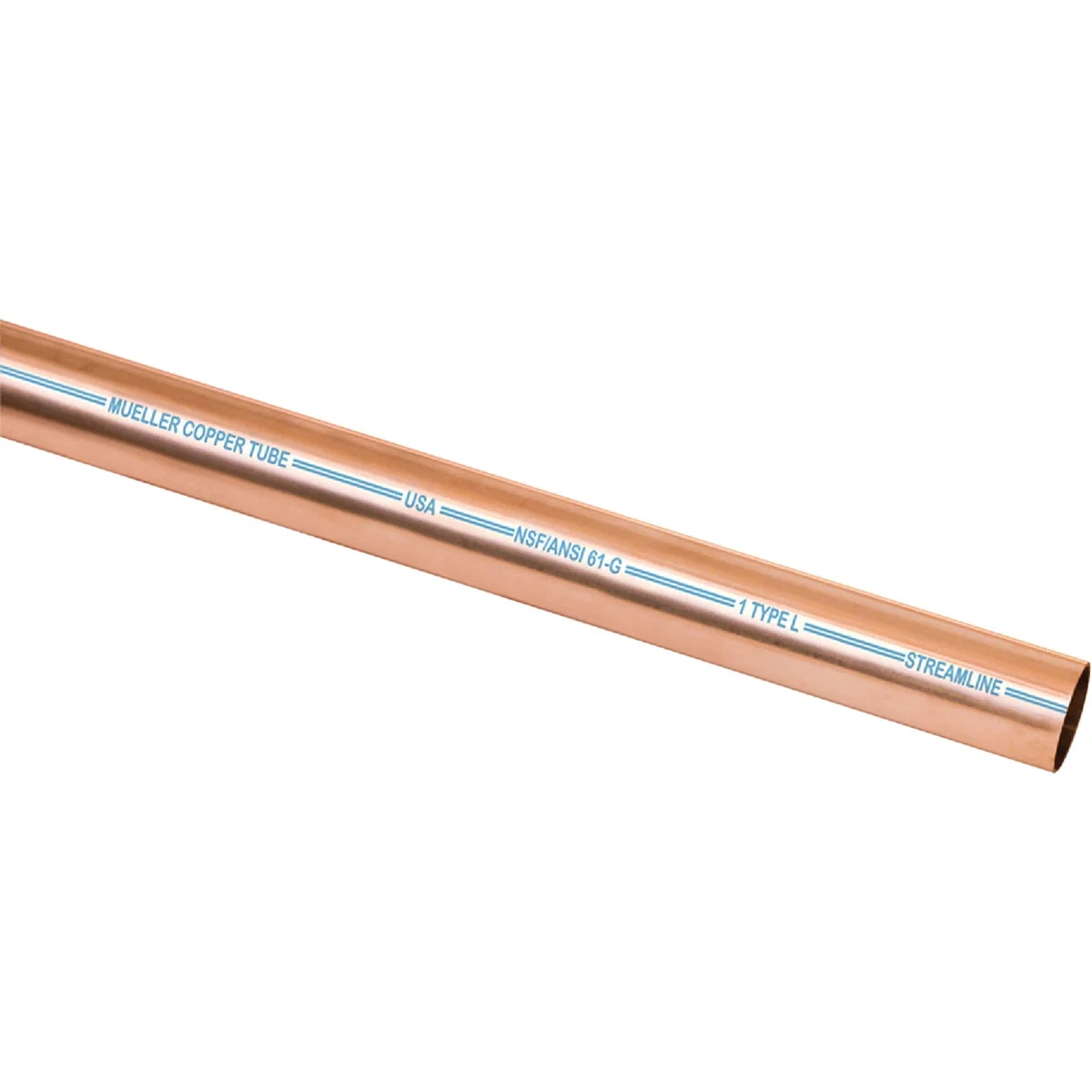 Modern Mueller Streamline 1 In. ID x 20 Ft. Type L Copper Pipe Enhanced