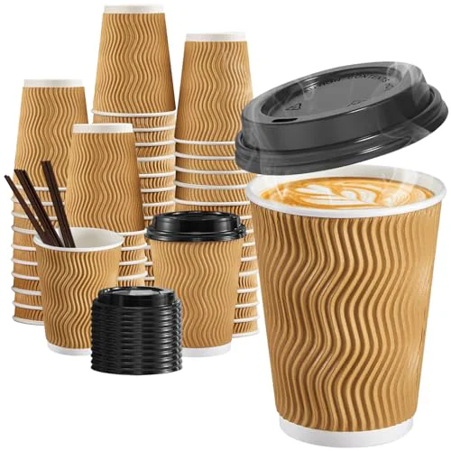 Elite 12 oz Coffee Cups 90 Count Carefully Designed