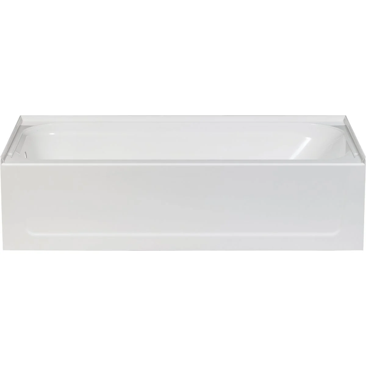 World-Class Mustee Topaz 60 In. L x 30 In. W x 16-1 2 In. D Left Drain Bathtub in White Fine