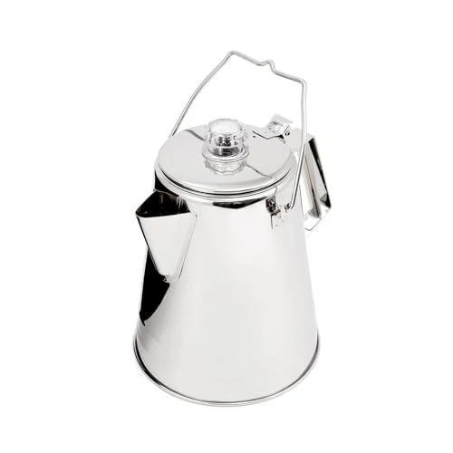 Original Percolator Coffee Pot I Glacier Stainless Steel Ultra 8 Count Selected