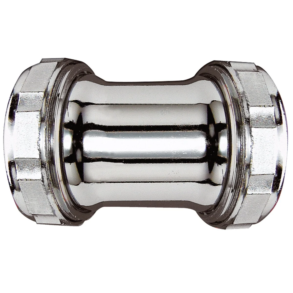 Elite Do it 1-1 4 In. Chrome-Plated Brass Straight Coupling Convenient