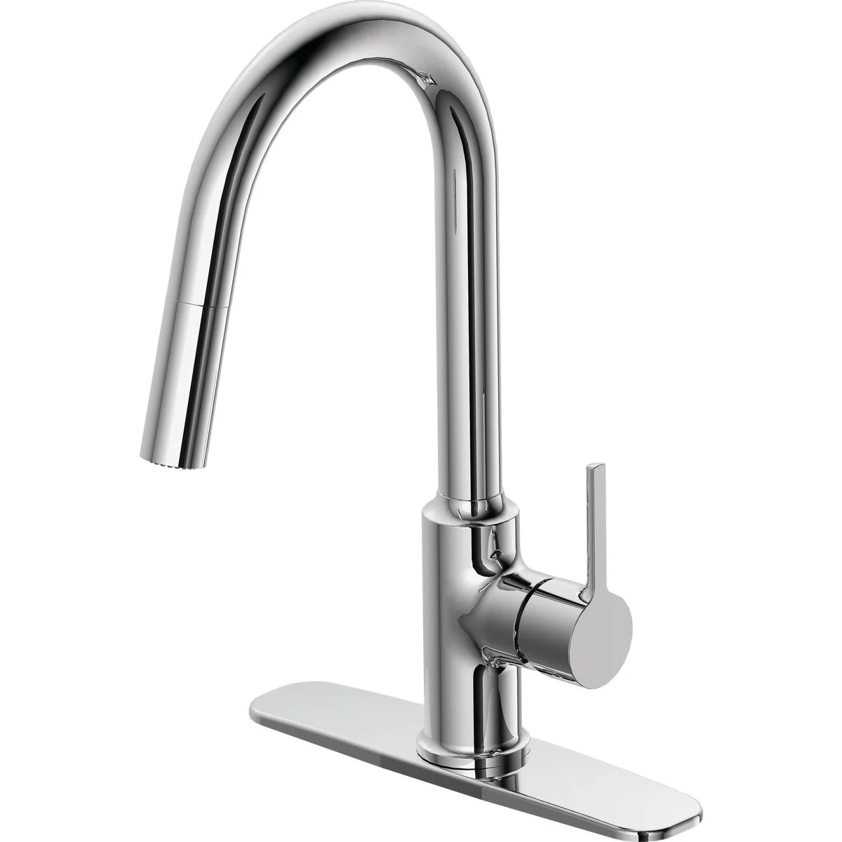 Healthy Home Impressions Contemporary Builder Single Handle Lever Pull-Down Kitchen Faucet Chrome Superior