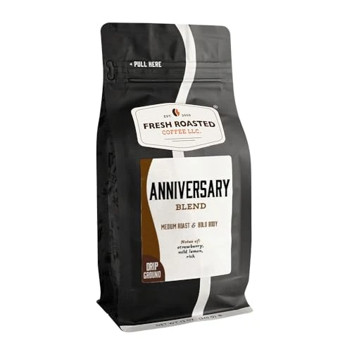 Enhanced Anniversary Blend Drip Ground Coffee 12 Ounce Unique