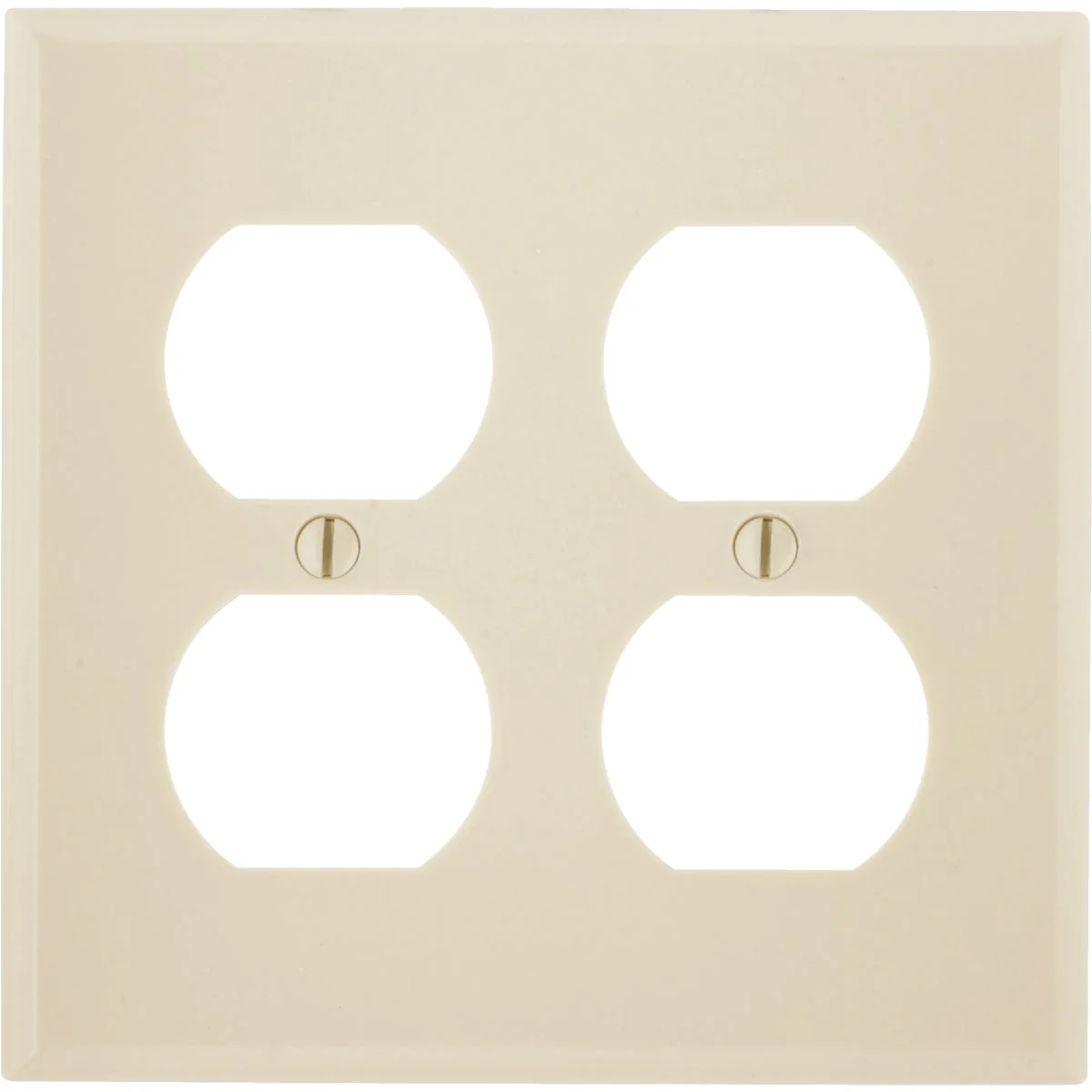 Superior Leviton 2-Gang Smooth Plastic Outlet Wall Plate Ivory Sophisticated
