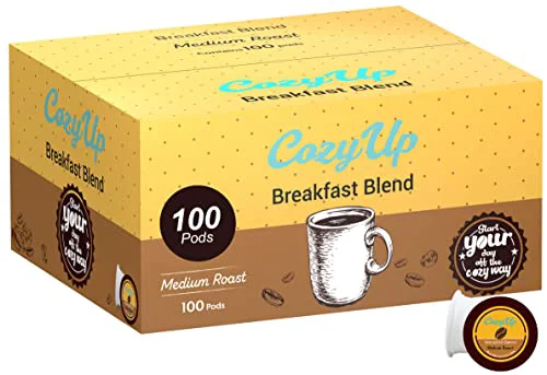 Trusted Breakfast Blend Medium Roast Coffee Single Serve Pod 100 Count Green