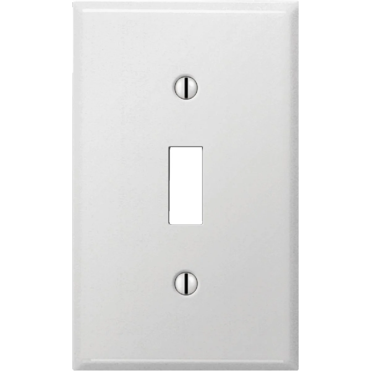 Verified Amerelle PRO 1-Gang Stamped Steel Toggle Switch Wall Plate Smooth White Selected