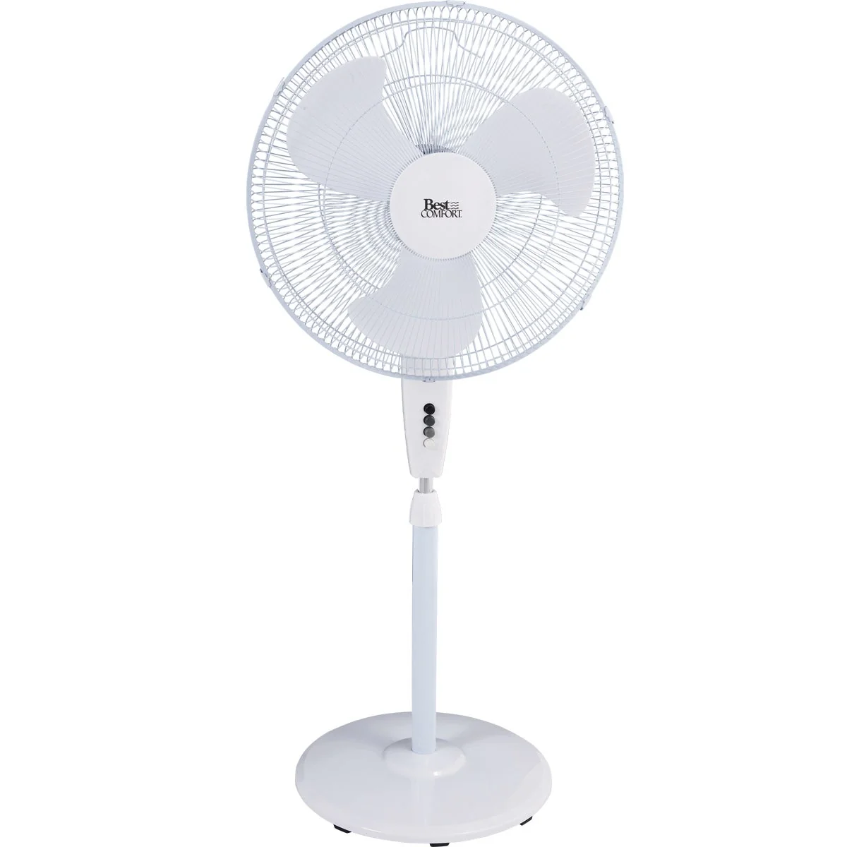 Natural Comfort 18 In. 3-Speed 30 In. to 36 In. H. Oscillating Pedestal Fan Original Design