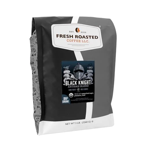 User-Friendly Organic Black Knight Drip Ground Coffee 80 Ounce Durable