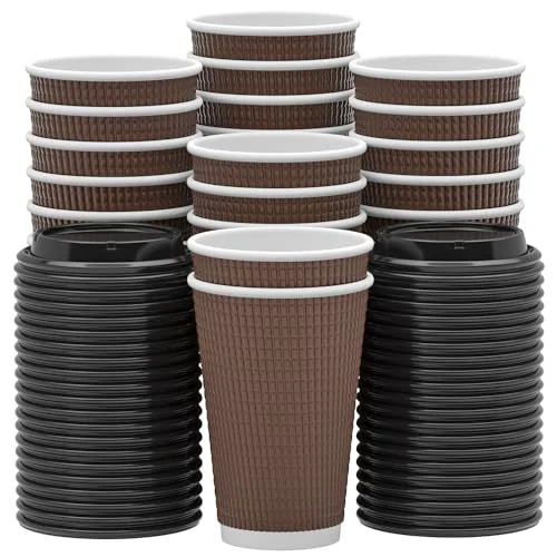 Easy-to-Use Disposable Coffee Cups with Lids Safe