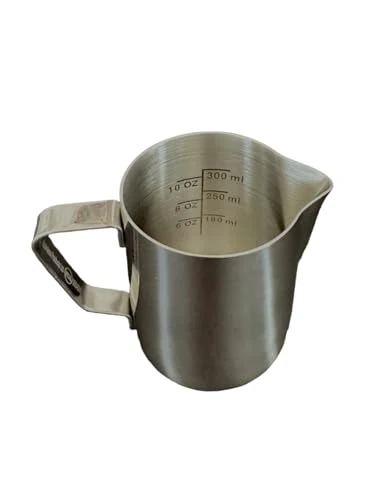 Exclusive 12 Oz Etched Milk Frothing Pitcher Latte Art Espresso Stainless Expertly Made