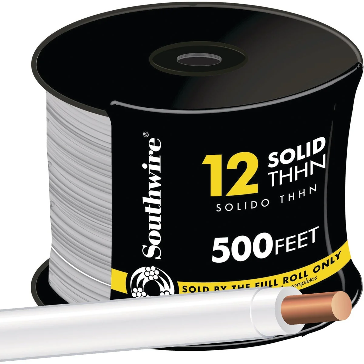 High-Grade Southwire 500 Ft. 12 AWG Solid White THHN Electrical Wire Superior