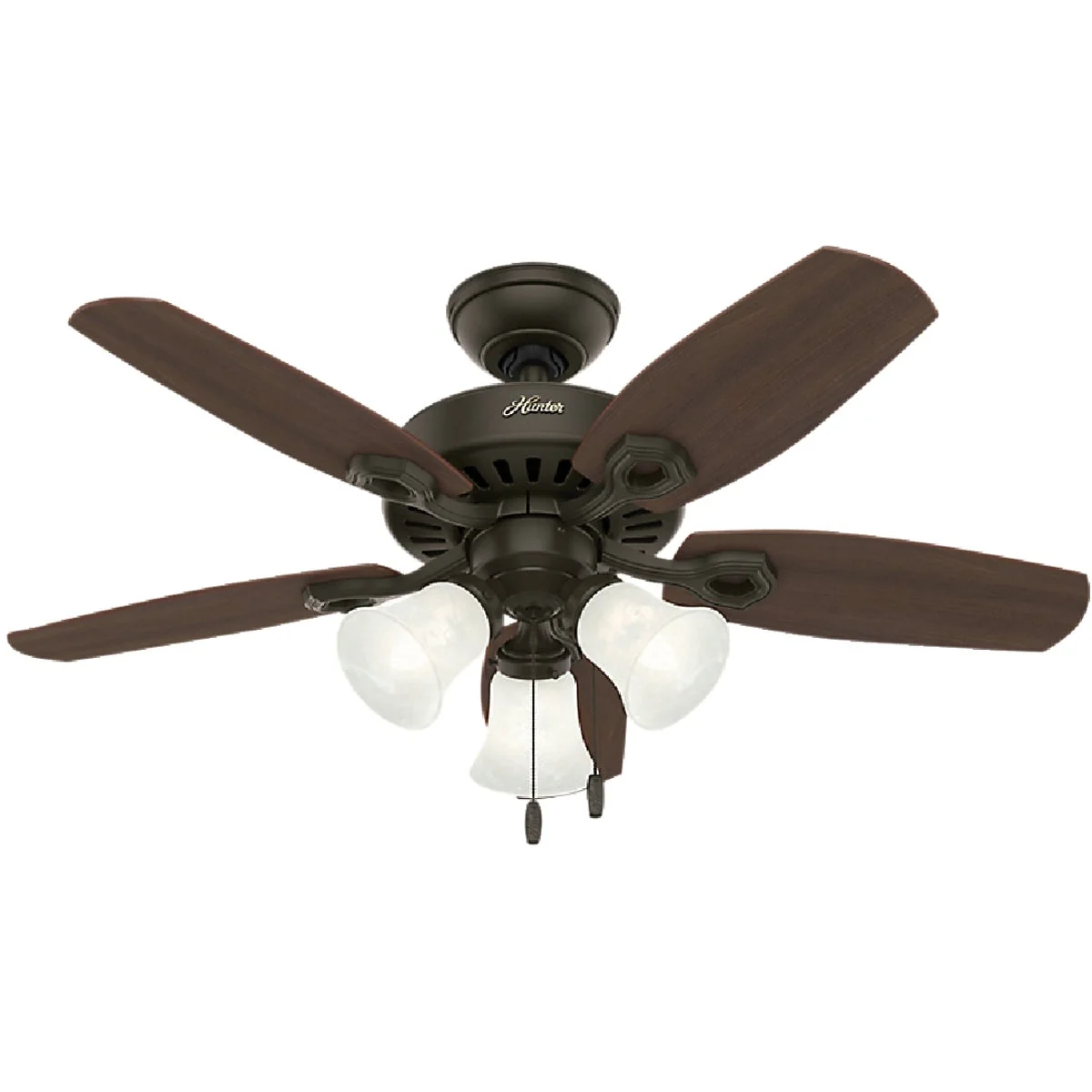 Optimized Hunter Builder Small Room 42 In. New Bronze Ceiling Fan with Light Kit Fashionable