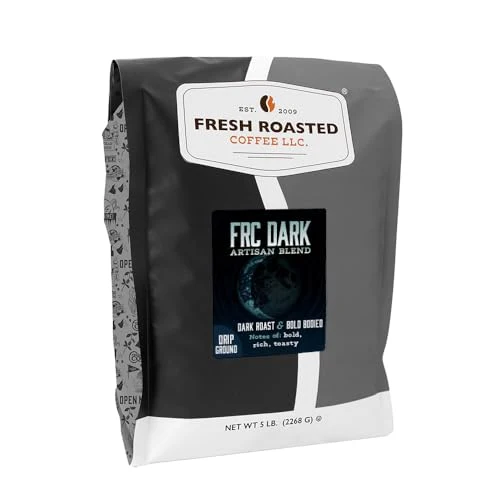 Environmentally Friendly FRC Dark Roast Blend Drip Ground Coffee 80 Ounce Original Design