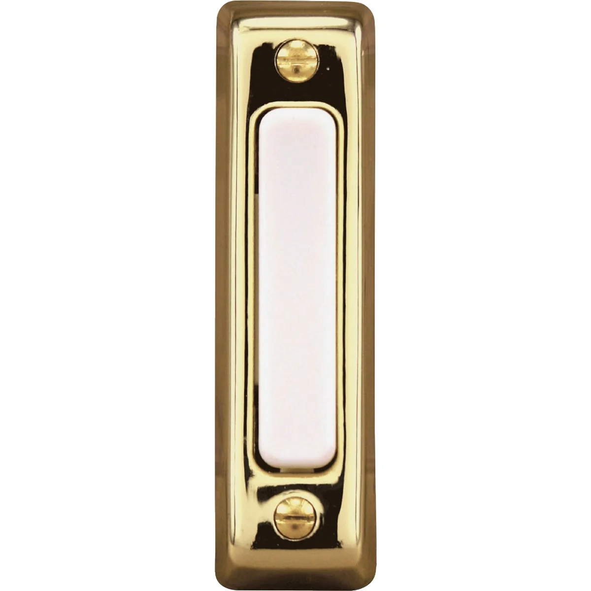 Powerful Heath Zenith Wired Polished Brass Doorbell Push-Button Practical