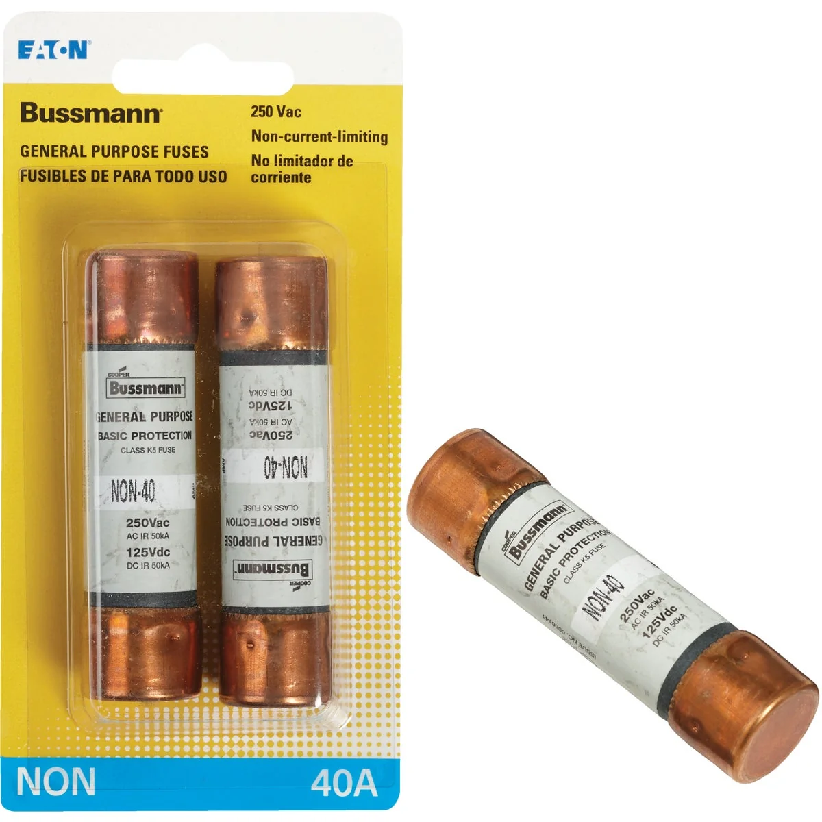 Relaxed Bussmann 40A NON Cartridge General Purpose Cartridge Fuse 2-Pack Classic