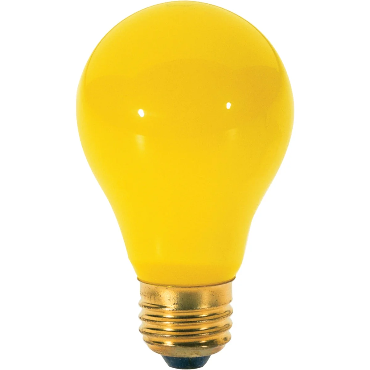 Secure Satco 60W Yellow Medium A19 Incandescent Bug Light Bulb 2-Pack Refined