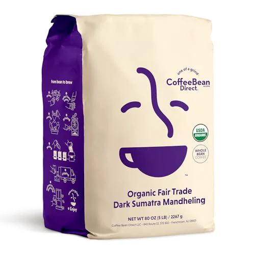 Responsible Organic Fair Trade Dark Sumatra Mandheling 80 Ounce Durable