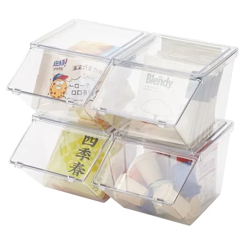 Flexible Front Opening Stackable Tea Bag Organizer 4 Count Stylish