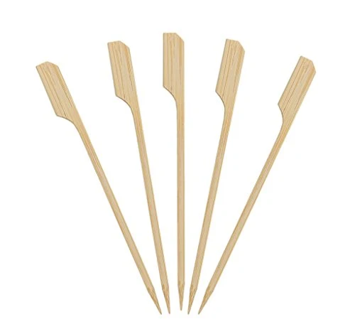 Exclusive 500 Count KingSeal Natural Green Bamboo Wood Paddle Picks